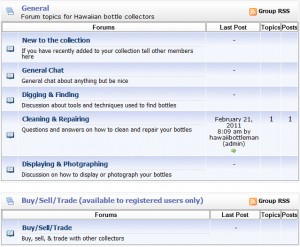 This is a screen shot of what the forum looks like